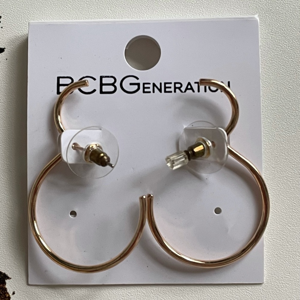 BCBGeneration Gold Hoop Earrings - Picture 3 of 6